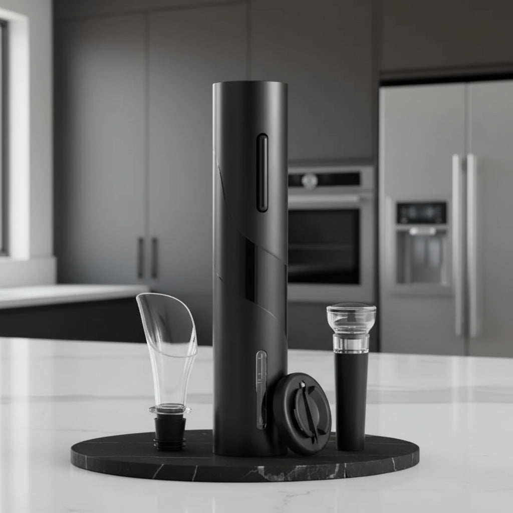 Elektrisk Korketrekker Sett Oppladbar Med Foliekutter og Vakuumforsegler 3
