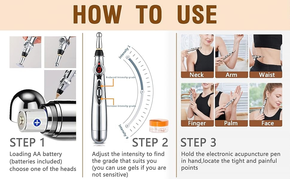 Elektronisk Akupunkturpenne for Energimassasje 5