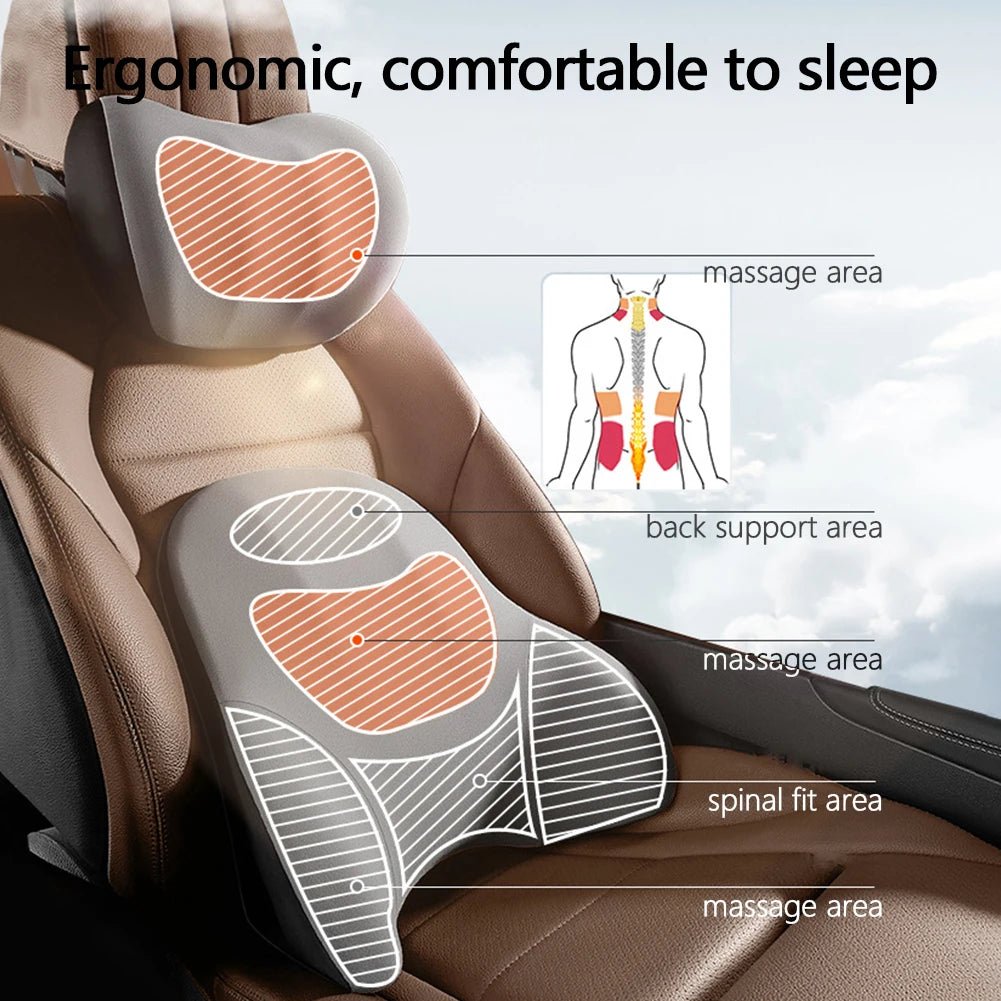Ergonomisk Nakke- og Korsryggpute med Vibrasjonsmassasje 5