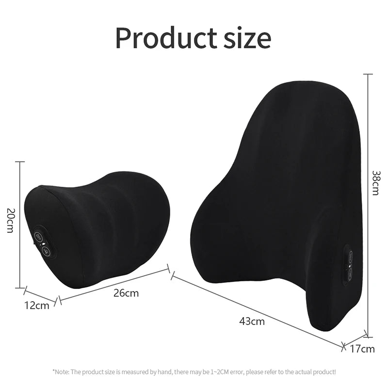 Ergonomisk Nakke- og Korsryggpute med Vibrasjonsmassasje 6