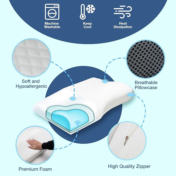 Ergonomisk Pute for Søvn med Konturdesign 3