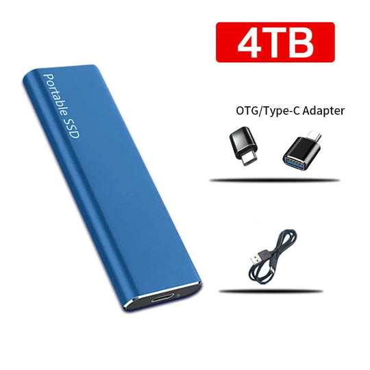 Ekstern harddisk 4TB USB-C bærbar datalagring
