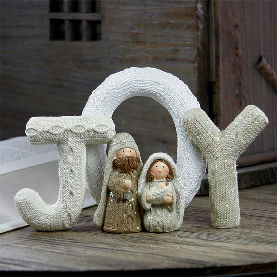 Familie Krubbestatue Håndlaget 7