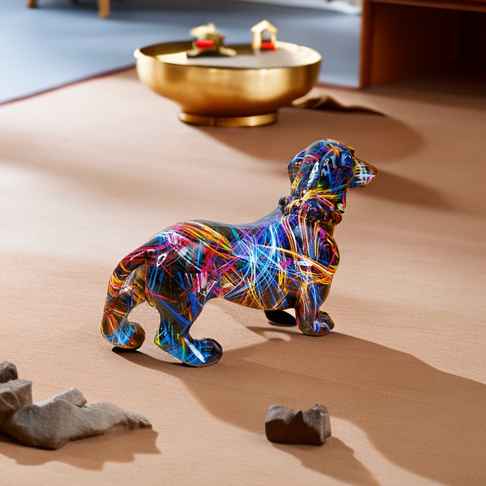 Fargerik Dachshund Figur - Lekende Hjemmedekorasjon 2
