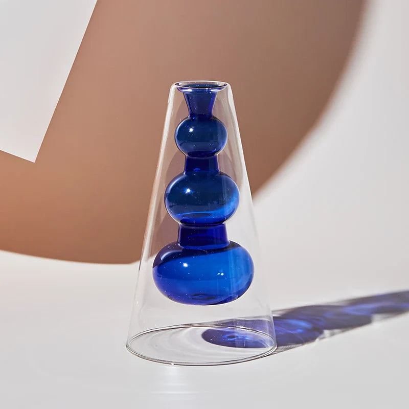 Fargerik Glassvase Skandinavisk Design 16