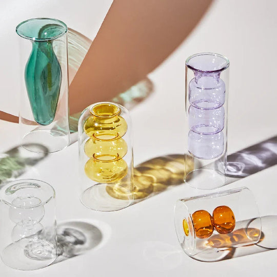 Fargerik Glassvase Skandinavisk Design 2