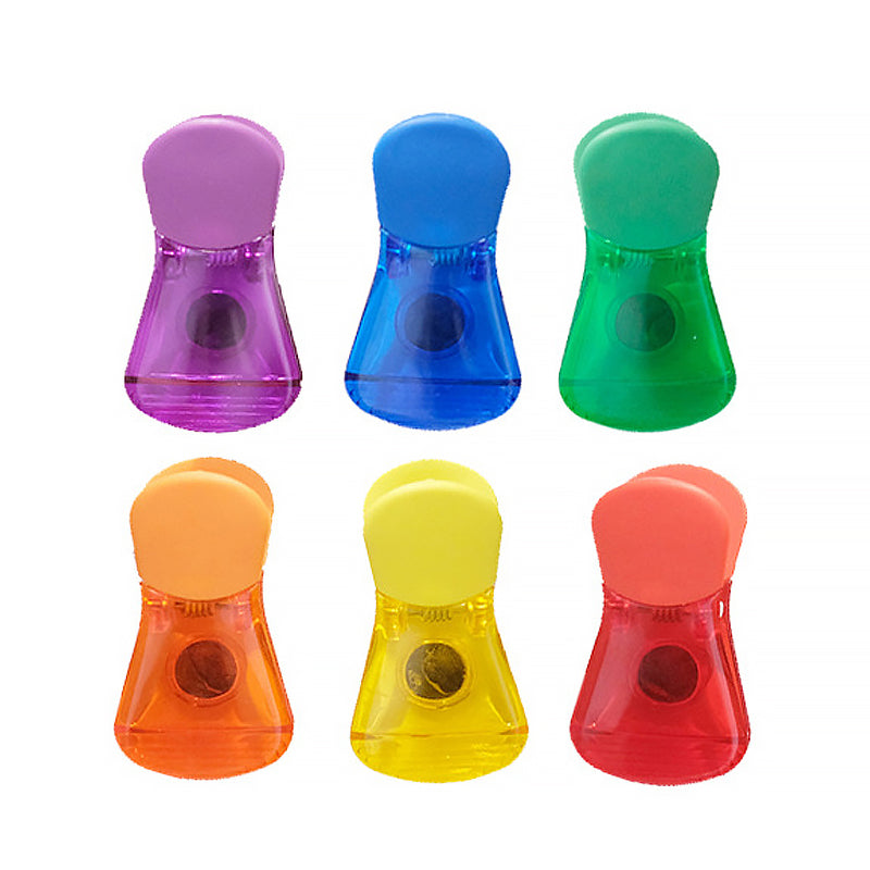 Fargerik Klips for Matforsegling Magnetisk 6-pakning 0
