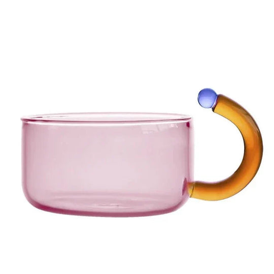 Fargerikt Te-sett i Borosilikatglass 6