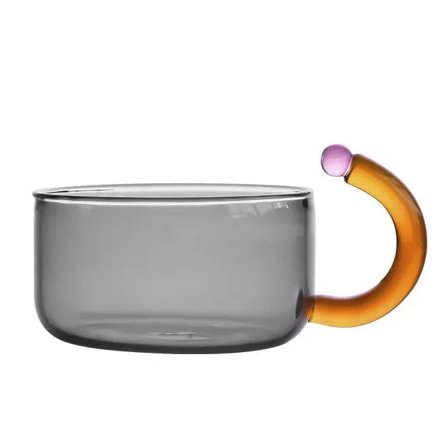 Fargerikt Te-sett i Borosilikatglass 8