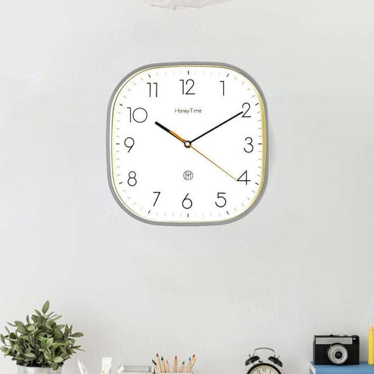 Firkantet Veggklokke Retro Stil 6