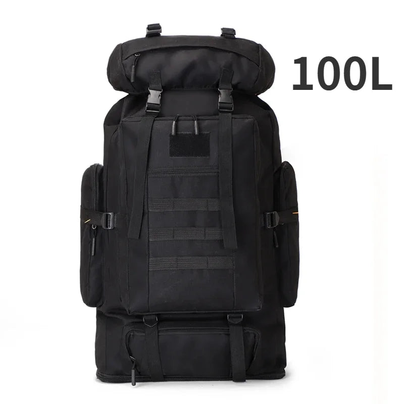Fjellklatringsveske 80L/100L Taktisk Ryggsekk for Utendørs Aktiviteter 17