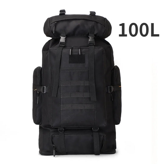 Fjellklatringsveske 80L/100L Taktisk Ryggsekk for Utendørs Aktiviteter 17