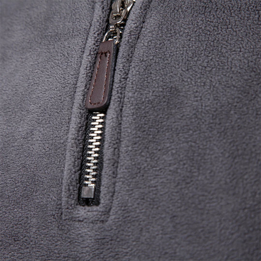 Fleecejakke Herre Tykk Varm Pullover med Glidelås 3
