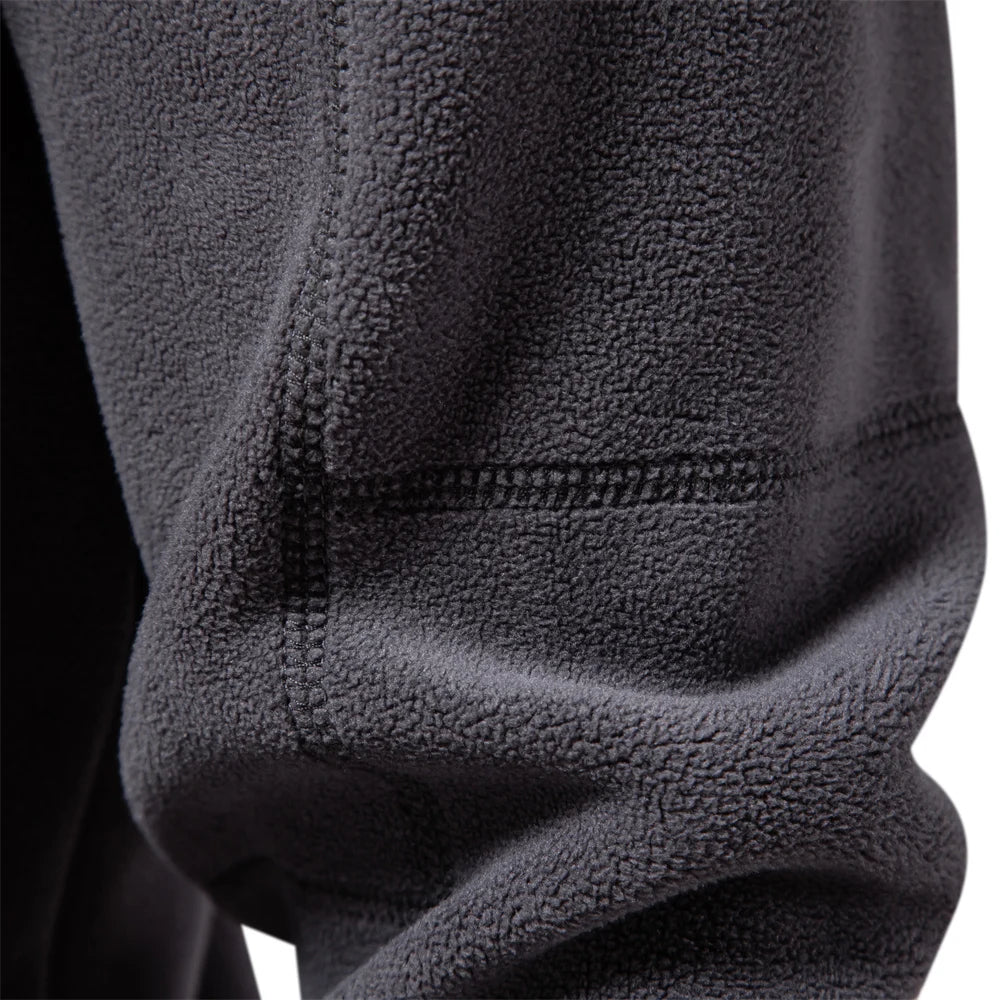 Fleecejakke Herre Tykk Varm Pullover med Glidelås 5