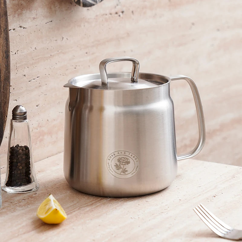 Fritøse Med Oljefiltrering 1,5 L Rustfritt Stål 5