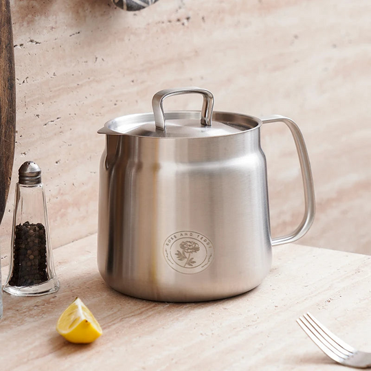 Fritøse Med Oljefiltrering 1,5 L Rustfritt Stål 5
