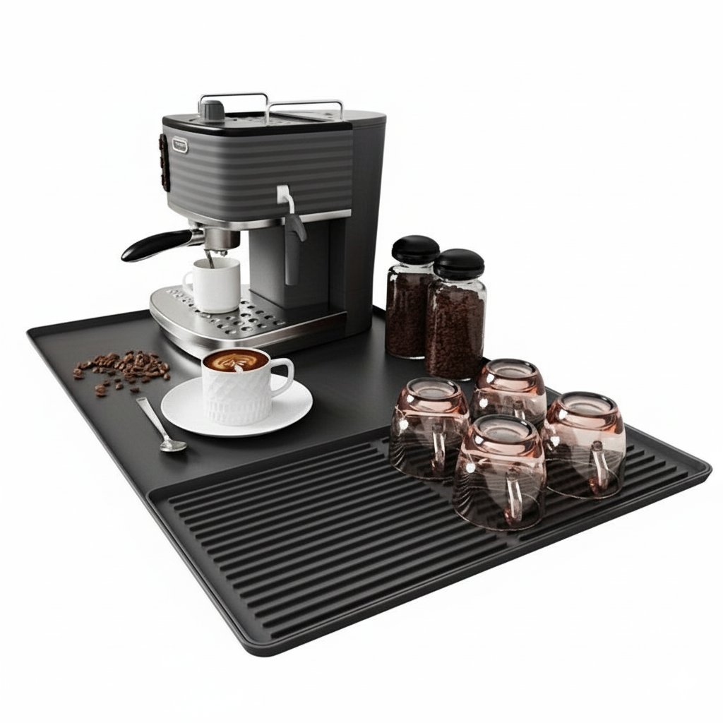 Kaffematte Silikon 2-i-1 med Hevede Kanter
