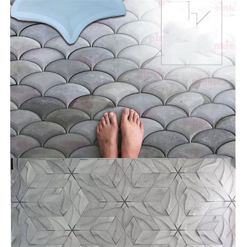 Geometrisk Silikonform for Gulvdesign til DIY Prosjekter 1