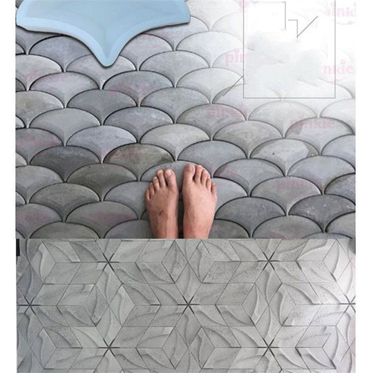 Geometrisk Silikonform for Gulvdesign til DIY Prosjekter 1