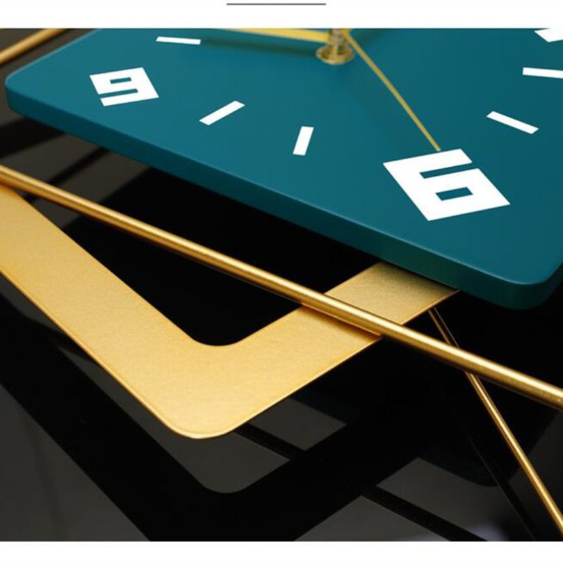 Geometrisk Veggklokke i Tre med Pendel 3