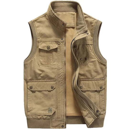 Gilet Homme Sans Manche Multifonctionnel avec Poches Pratiques 1