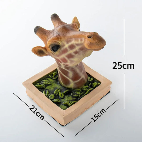 Giraffehode Veggdekorasjon 3D Skulptur 5