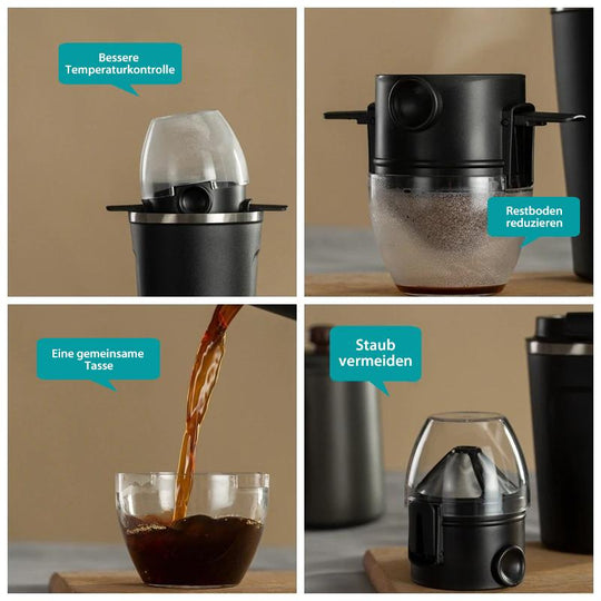 Gjenbrukbart Kaffefilter For Pour-Over Med Dobbeltlags Mikrofilter - Kompakt Design 5