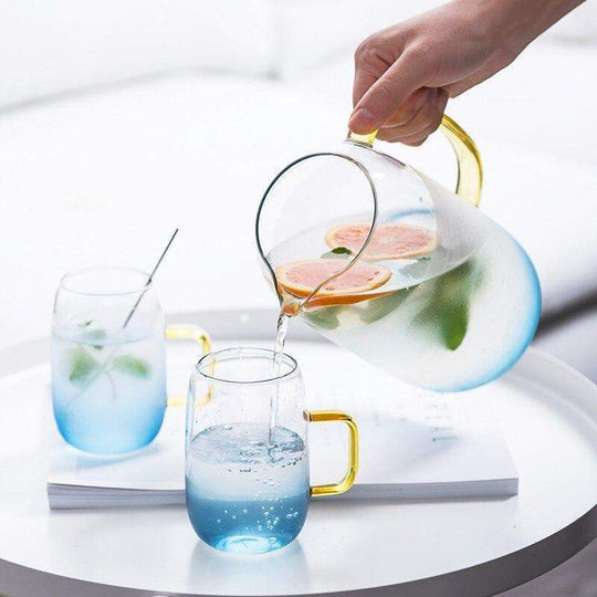 Glass Karaffelsett med Matchende Drikkeglass 1