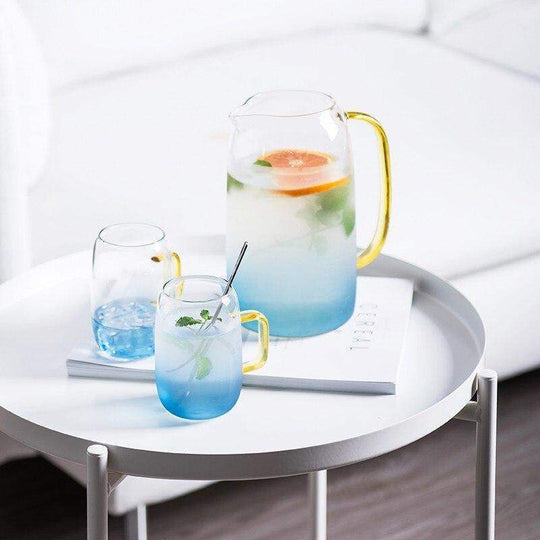 Glass Karaffelsett med Matchende Drikkeglass 4