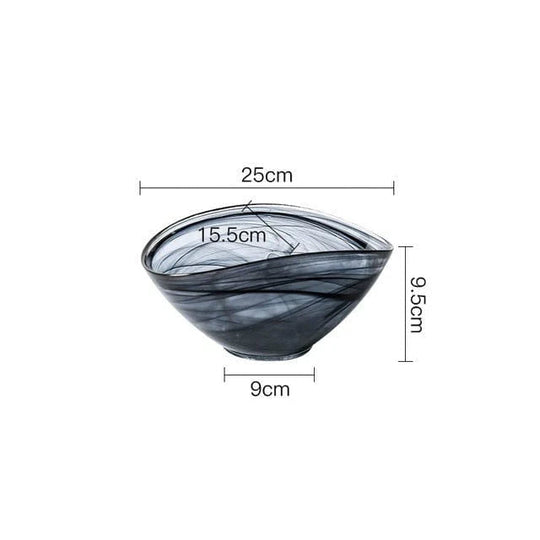 Glass Salatbolle Uregelmessig Design 5