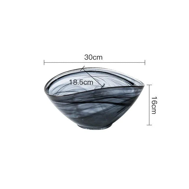 Glass Salatbolle Uregelmessig Design 6