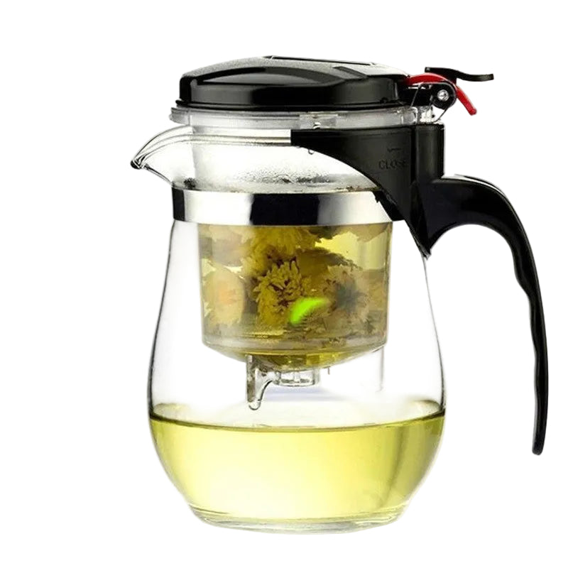 Glass Te Kanne med Lekkasje-Sikker Infuser 0
