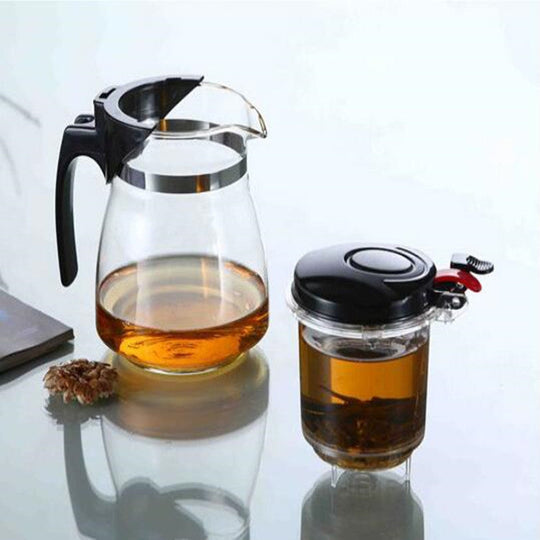 Glass Te Kanne med Lekkasje-Sikker Infuser 3