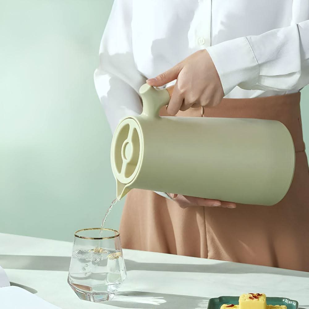 Glasskaraffel med Trehåndtak og Dobbeltvegg 2