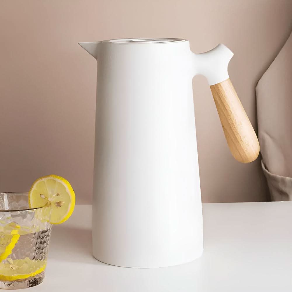Glasskaraffel med Trehåndtak og Dobbeltvegg 9