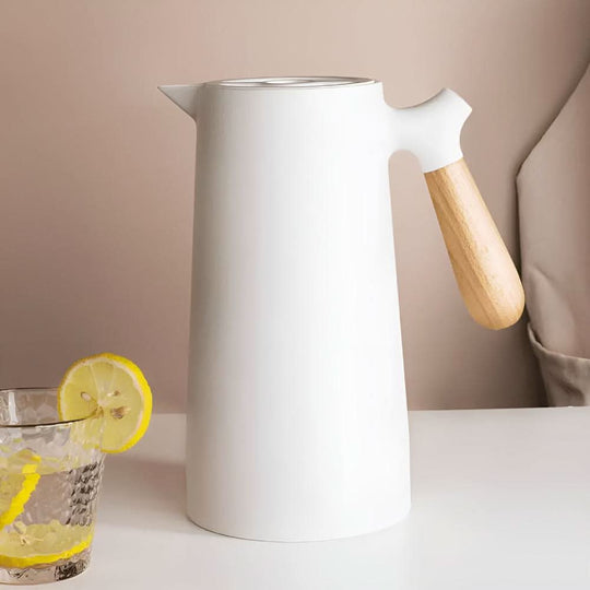 Glasskaraffel med Trehåndtak og Dobbeltvegg 9