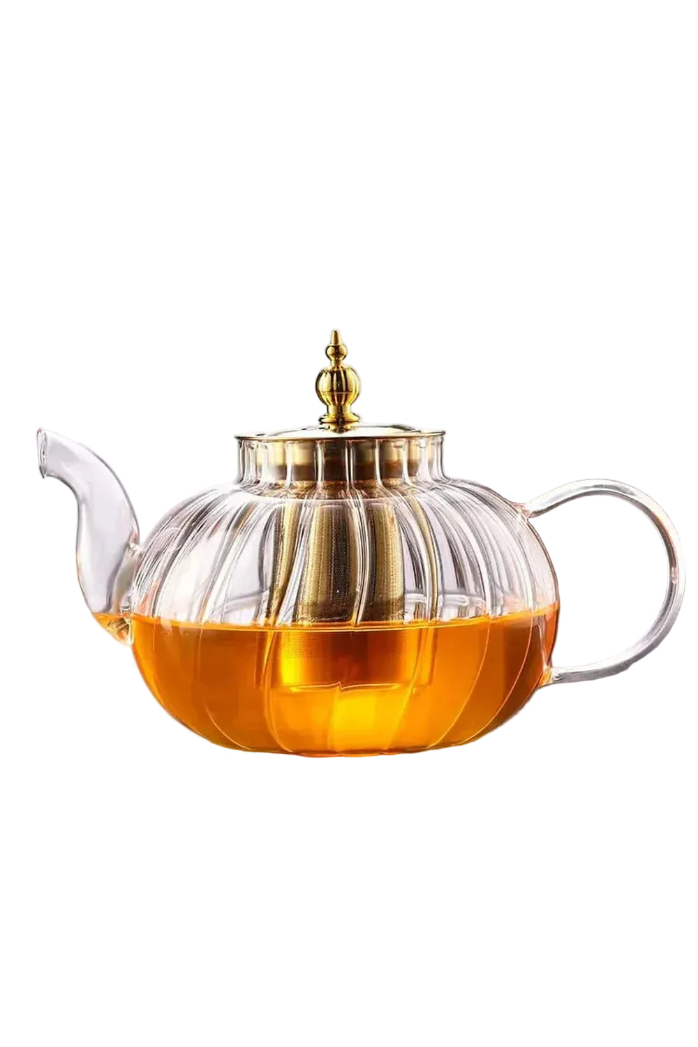 Glasstekanne Med Infuser Til Løs Te, 1200 Ml, Praktisk Design 0