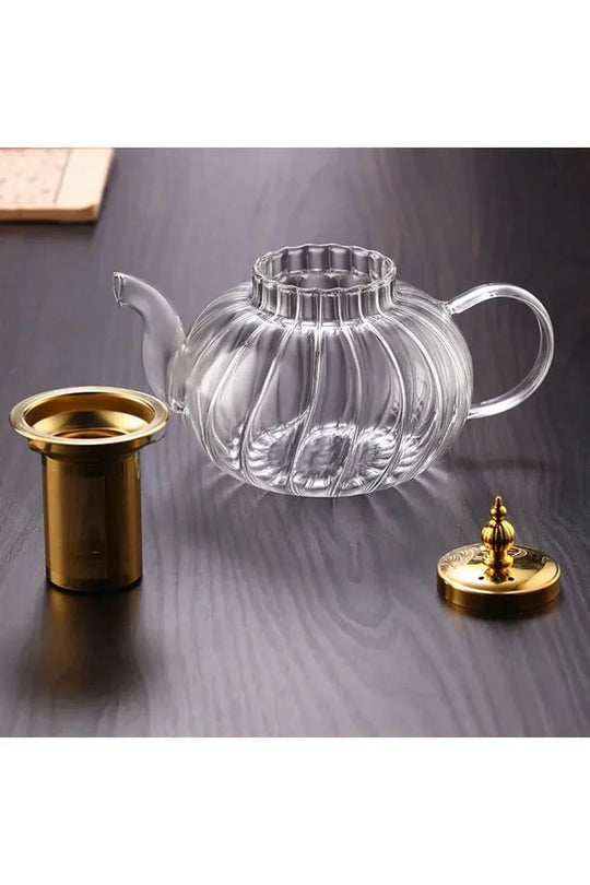 Glasstekanne Med Infuser Til Løs Te, 1200 Ml, Praktisk Design 3