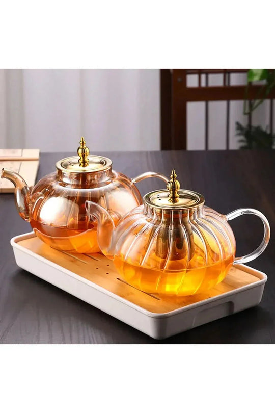 Glasstekanne Med Infuser Til Løs Te, 1200 Ml, Praktisk Design 4