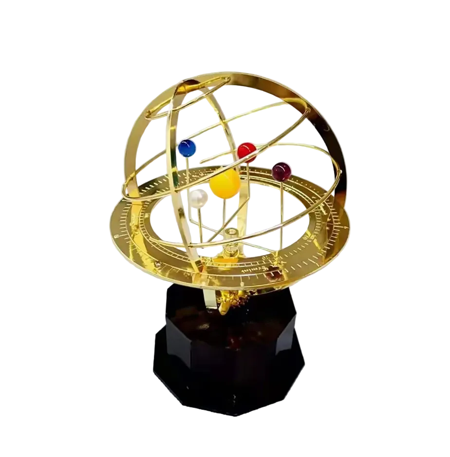 Grand Orrery-modell med Bevegelige Planeter og Detaljert Design 0