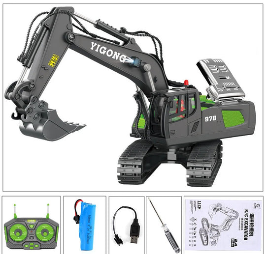 Gravemaskin i Skala 1:14 Med Fungerende Hydraulisk Arm 0