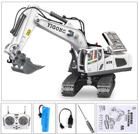Gravemaskin i Skala 1:14 Med Fungerende Hydraulisk Arm 6