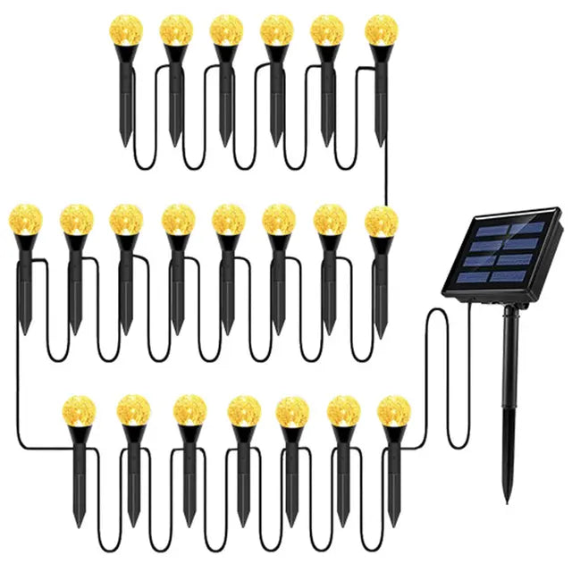 Hagebelysning Solcelle Globe-lamper Fargeskiftende 2