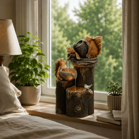 Hagefigur med And- og Ekorndesign for Utendørsbruk 3