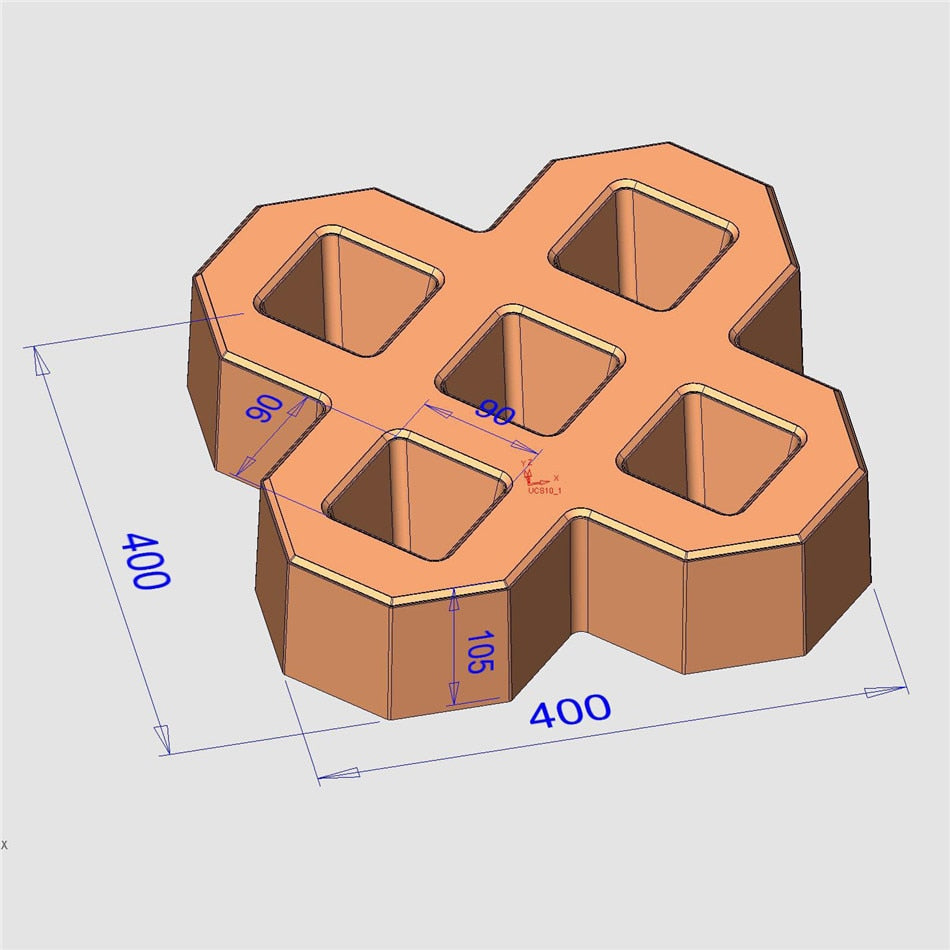 Hagegang Belegningsform Firkantet Design 3