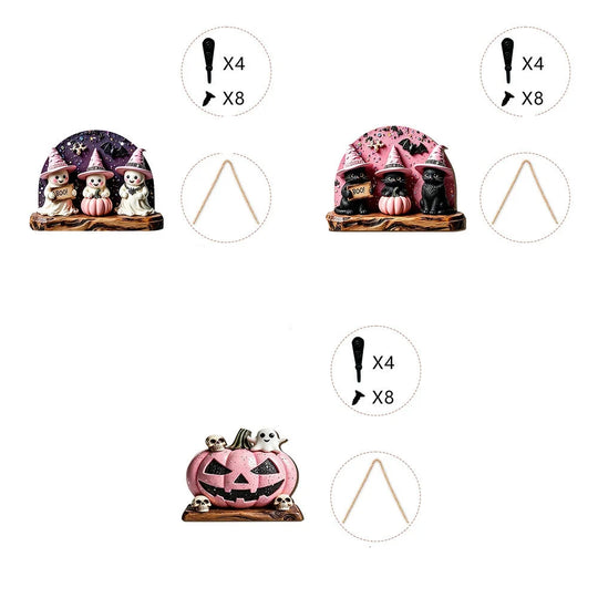 Halloween-dekorasjonsfigur med heksetema for kvinner 6