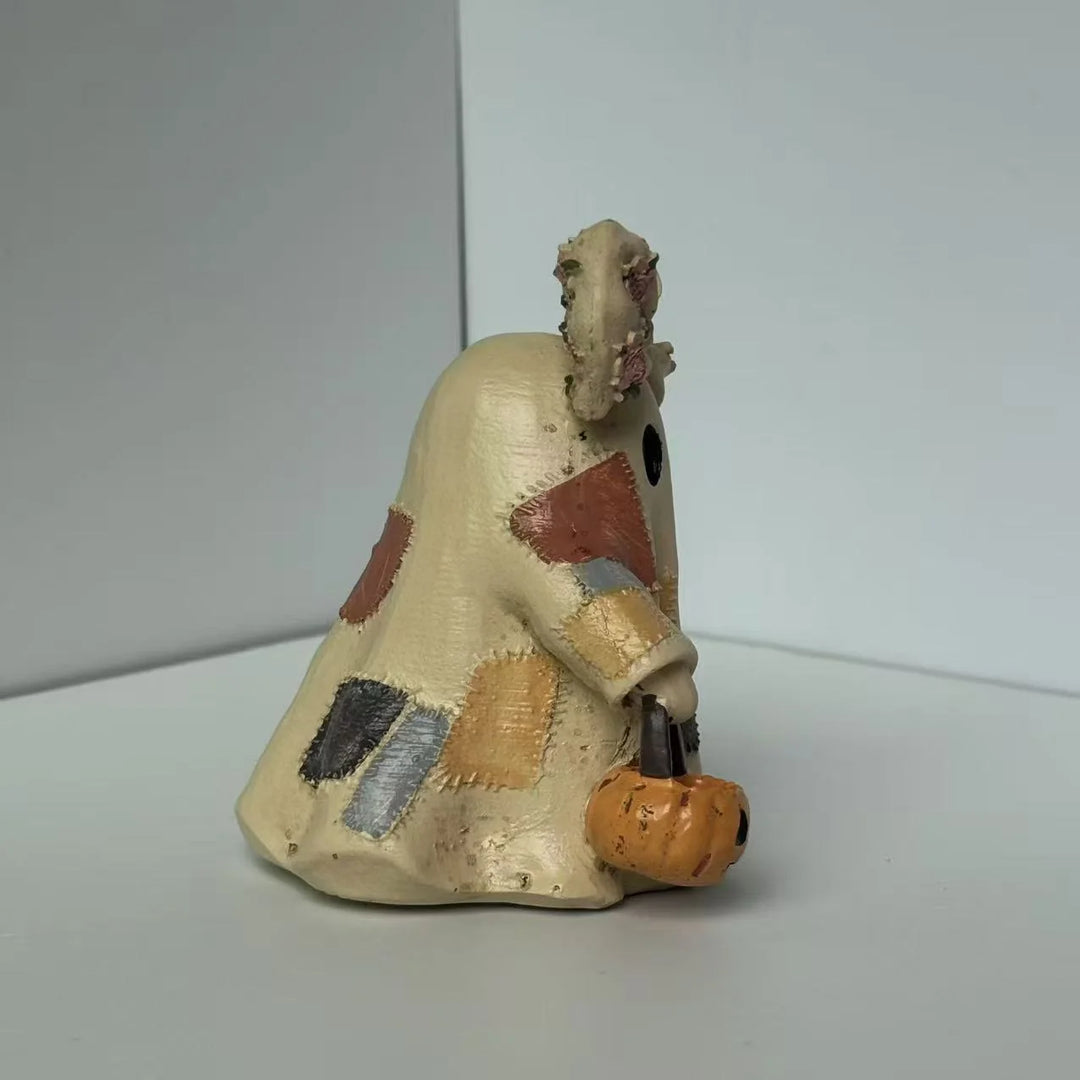 Halloween-dekorasjonsfigur med spøkelse og kurv 3