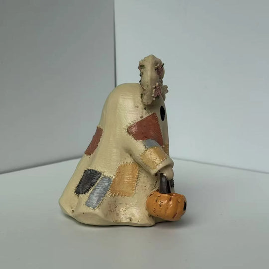 Halloween-dekorasjonsfigur med spøkelse og kurv 3