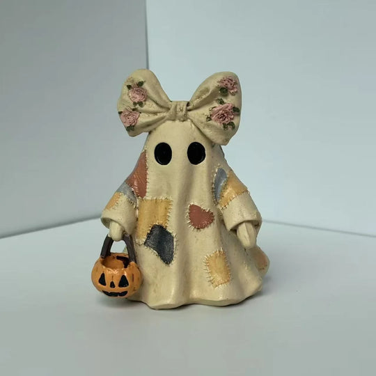 Halloween-dekorasjonsfigur med spøkelse og kurv 4