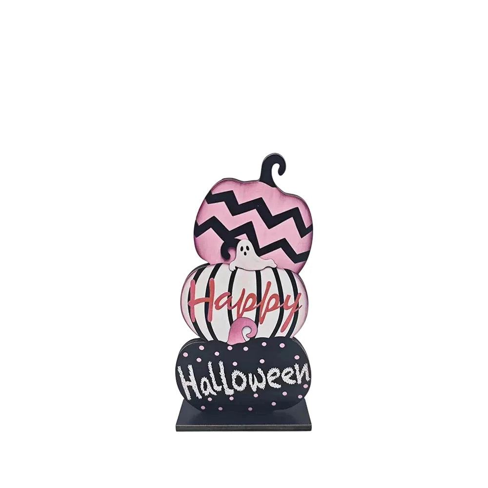 Halloween-dekorasjonsfigur med stablede gresskar for hjemmet 0